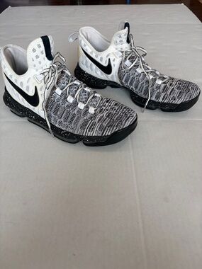 Nike KD Oreo Men’s Black & White Knit High-Top Basketball Shoes